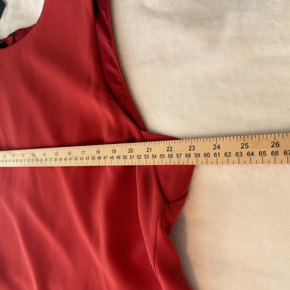 NWT Lafayette 148 NY Chic Flame Red Maxi Dress XXL Sleeveless A-Line Lagenlook - Picture 8 of 14